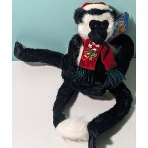 2000 Happy Holidays Fiesta Plush 16" Colobus Monkey Vintage